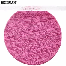 Прозрачный тиснение помадка ролик булавка крокодиловая кожа эффект текстуры тиснение украшения торта Скалка кондитерский инструмент