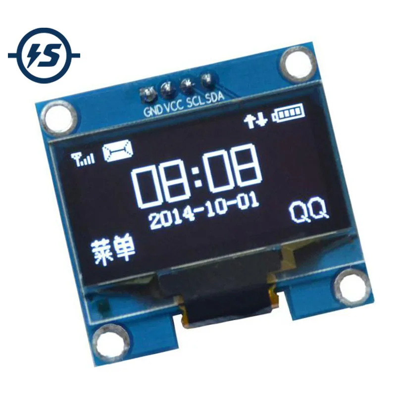 

1.3" 1.3 inch White OLED Display Module IIC I2C Interface 128x64 3-5V OLED Screen Board For Arduino
