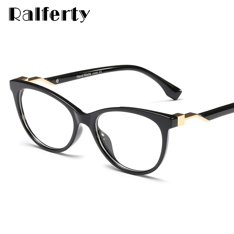Ralferty, прозрачные женские очки,, Роскошные, кошачий глаз, очки, прозрачные, близорукость, оптическая оправа, очки, прозрачные, oculos de grau F95164