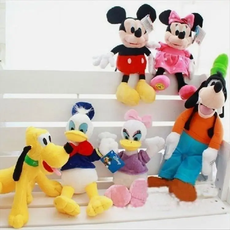 HOT Sale 6pcs set 35cm Mickee And Minniee Mousee Donald Duck And 
