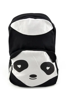 

COSW 2pcs Cute Panda Canvas Backpack Rucksack Lady Girl Boy Student Book Bag Schoolbag
