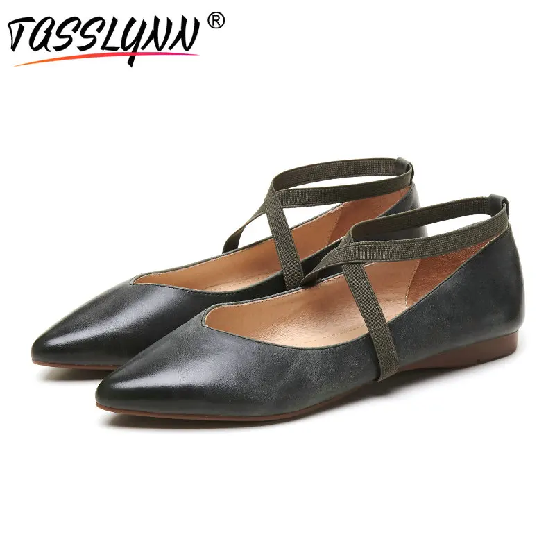 

TASSLYNN 2019 Women Pumps Real Leather +PU Pointed Toe Pumps Sweet Spring Summer Shoes Square Low Heels Ladies Shoes Size 34-43
