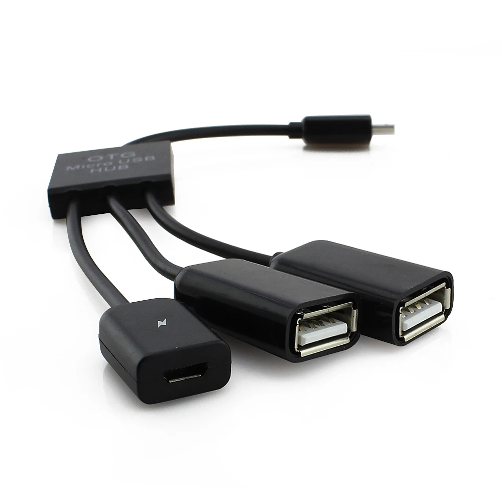 3 в 1 OTG микро USB концентратор с портами адаптер разветвитель зарядный кабель