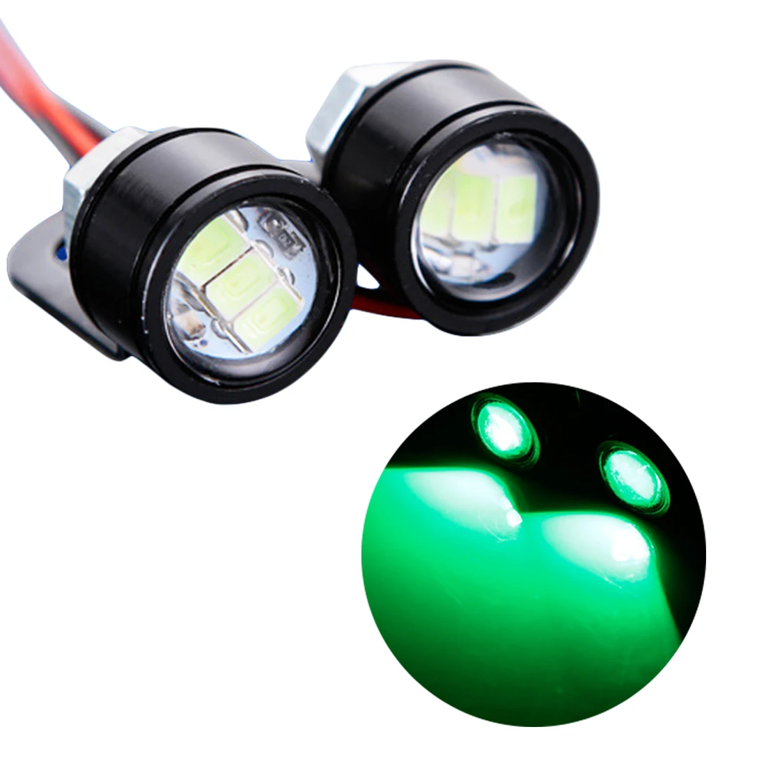 

Tonewan 2PCS new Motorcycle Fog Lamps Eagle Eye LED Reverse Backup Lights DRL Daytime Running Light DC 12V Moto Accessories