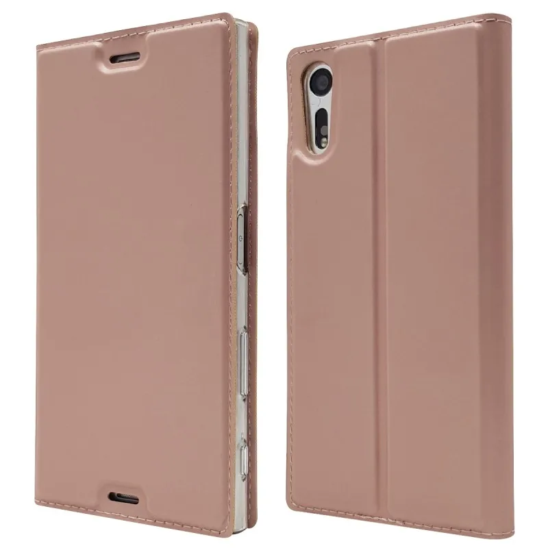 Чехол для телефона s для sony Xperia XZ Dual F8332 F8331 XZ Premium G8141 Coque Etui кожаный чехол-Кошелек Мягкий чехол Capinha Carcasa - Цвет: rose gold