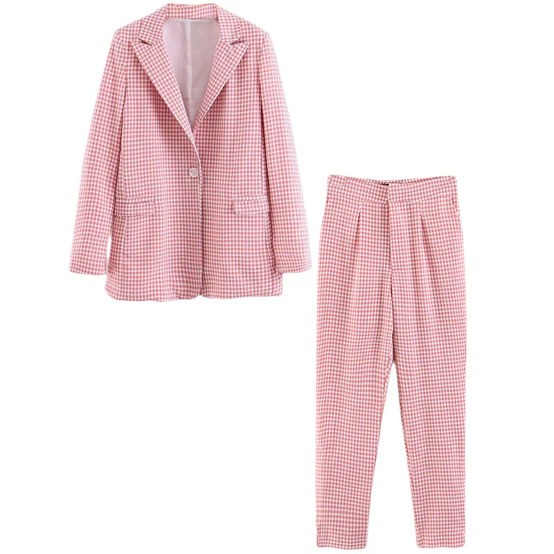 

Fashion suit female 2019 spring and autumn new OL suit jacket high waist casual pants two sets of temperament loose women's
