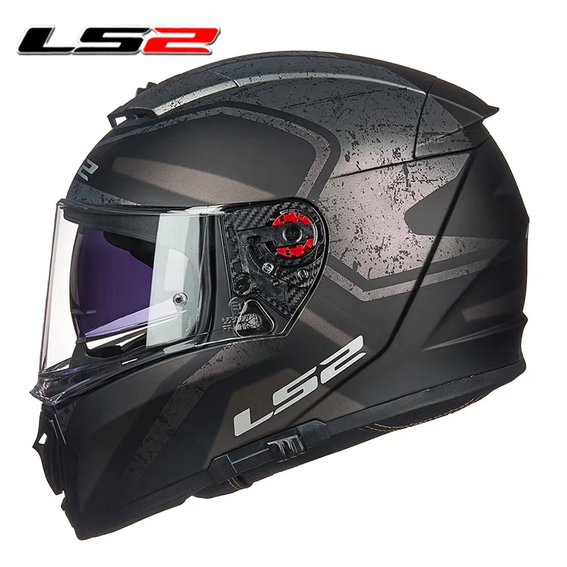 LS2 Полный лицевой шлем мото rcycle шлем casco moto capacetes de moto ciclista двойной объектив capacete FF390 - Цвет: 12