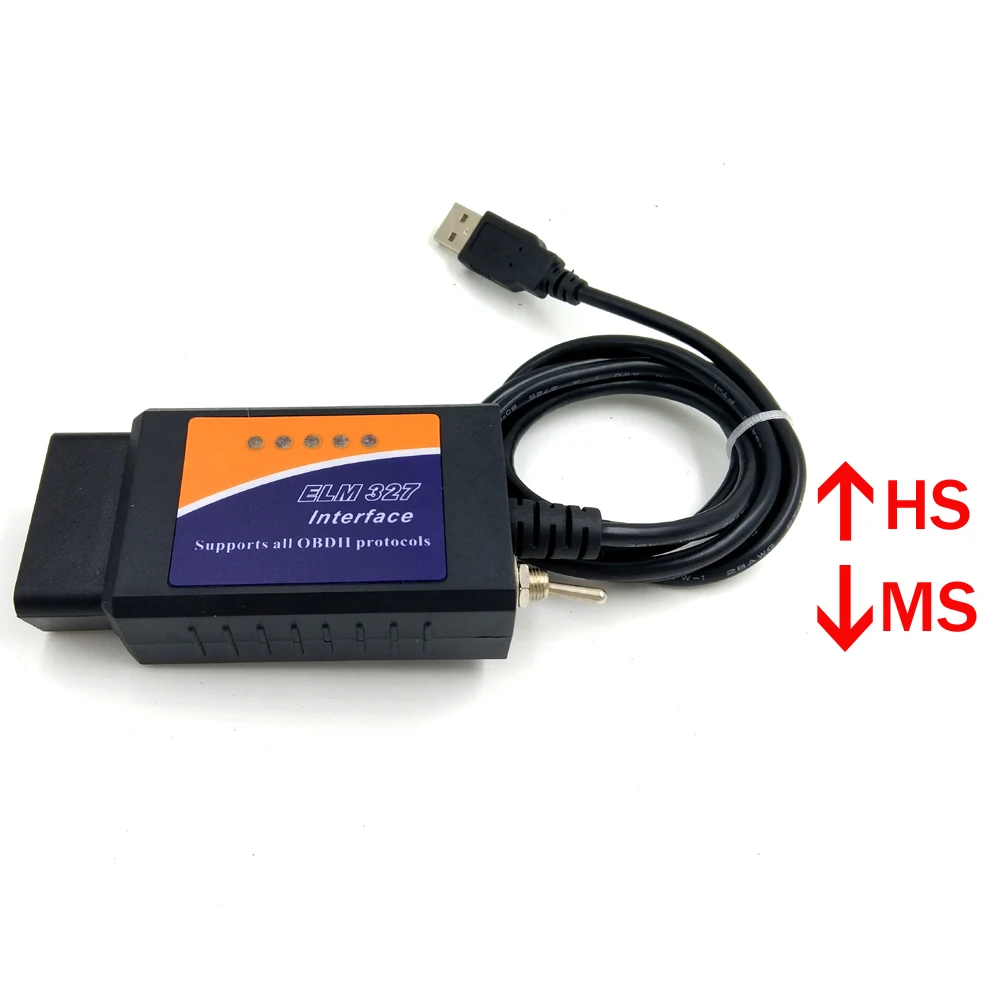 Чип ELM327 USB V1.5 с переключателем CH340 + 25K80 модифицированный для Ford ELMconfig Forscan