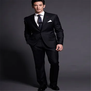 

2018 fashion Black jaclet ttwo piecesfor formal business negotiation