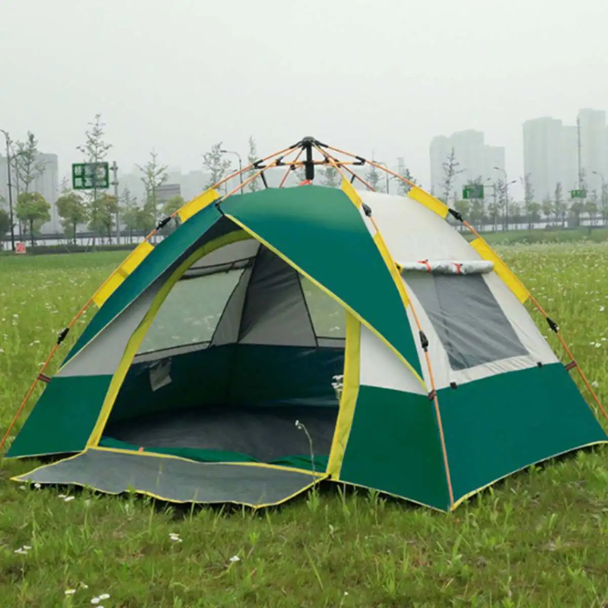 2-3/3-4 человек, автоматическая палатка для кемпинга, однослойная/двухслойная, водонепроницаемая, открытая, анти-УФ, туристические палатки для наружного туризма, пляжа, путешествий