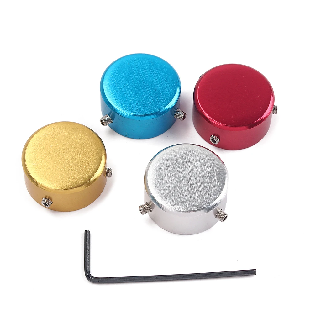 4 Pieces Aluminum Alloy Foot Nail Cap Protection Cap with Wrench for Effect Pedal Parts Accessories