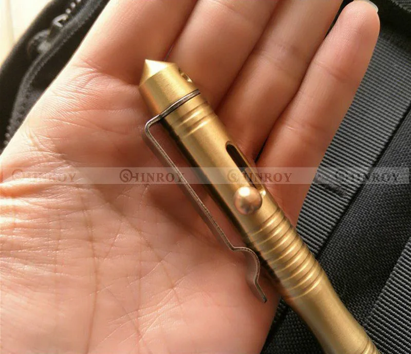 Тип Болта ручной работы латунь тактическая латунь медь гелевая ручка с Нержавеющий держатель