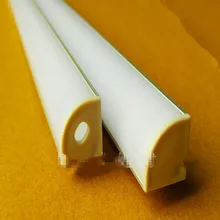 3-10 шт./лот 0,5 м/катушка 45 градусов угловой алюминиевый профиль для 5050,3528 светодиодные ленты, молочный/Прозрачный чехол для 10 мм pcb 1002