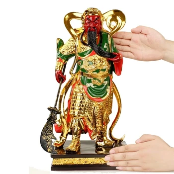 

Dunhuang series of fairy body ornaments station Guan Gong Guan Wu Buddha statue crafts resin ornaments how color