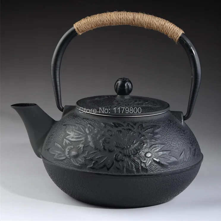 

Japanese Style Cast Iron Kettle Tetsubin Teapot With Strainer 0.9L/30oz Water Capacity