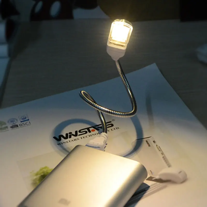 Foxanon New Mini USB LED Night light Camping lamp For Reading Bulb Laptops Computer Notebook Mobile Power Charger Warm White