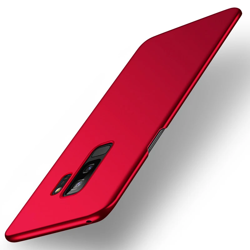 Red Vgcjok Роскошный тонкий матовый Жесткий Чехол для samsung Galaxy S8 S9 Note 8 9 S7 край S8 S9 плюс A6 A8 плюс защитный чехол - Цвет: Red