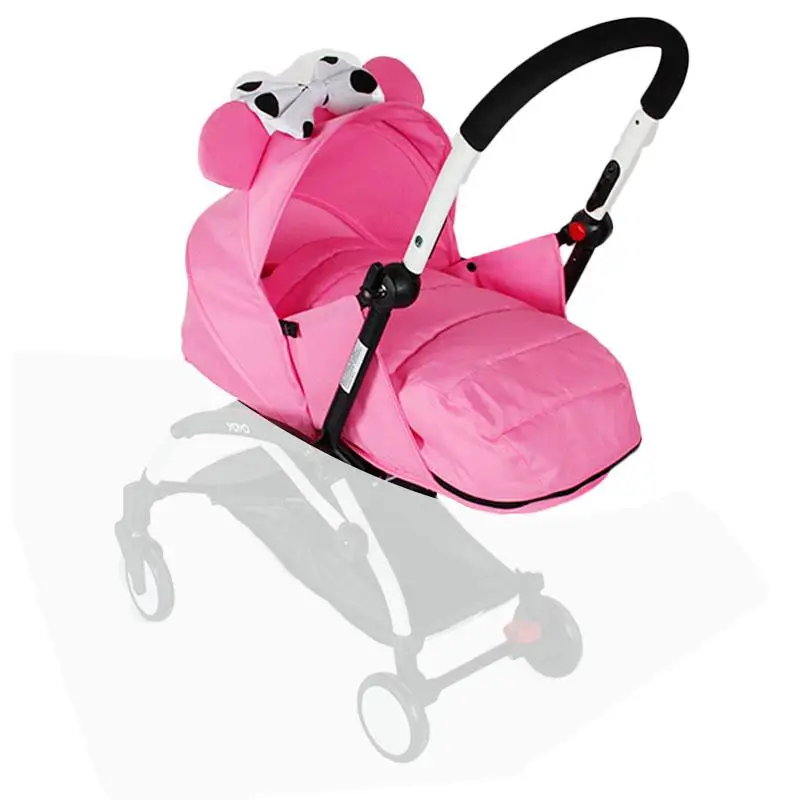 Детская коляска-гнездо для новорожденных, корзина для сна для Babyzen yoyo Yoya Babyyoya, сумка для сна для трона, аксессуары для детских колясок - Цвет: pink cartoon