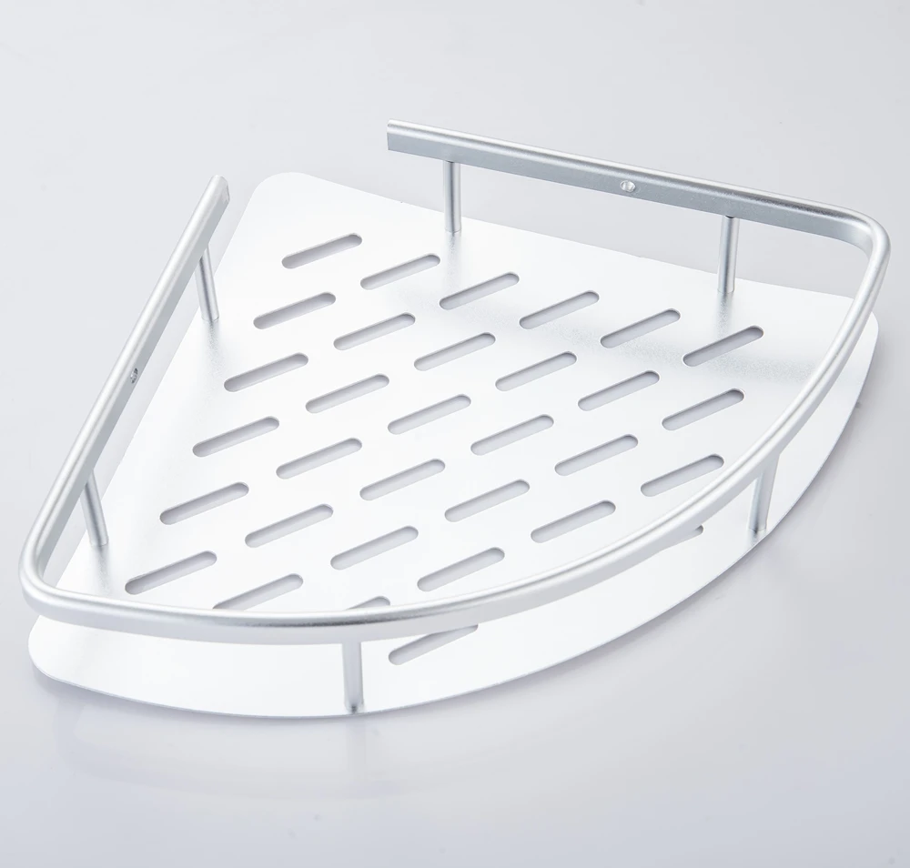 09Aluminium Bathroom Shower Bath Holder For Shampoos Shower Gel Kitchen Home Balcony Shelf Hanging Storage Rack Kitchen Bracket 4