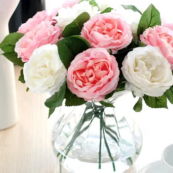 

Silk Artificial Flowers Cheap Rose Flowers Bouquet Floral Christmas Decoration New Year Gift Mariage Birthday Party Bridal
