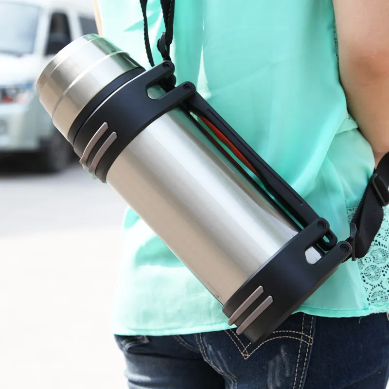 

New thermos flask stainless steel vacuum flasks thermocup silver color termos Garrafa Termica Coffee Thermo 800-1800ML Four size