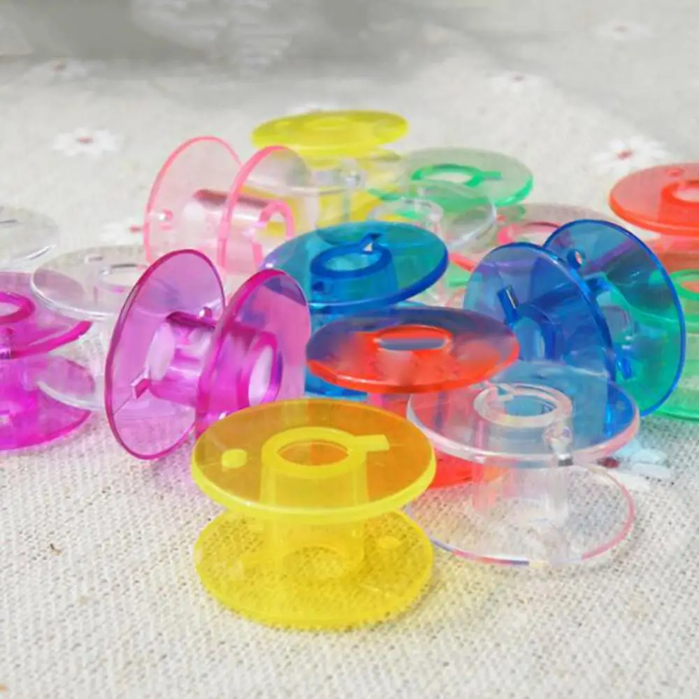 

Unique 30Pcs Plastic Empty Bobbins Sewing Machine Spools Plastic Case Storage for Home Needlework Tool Sewing Accessories