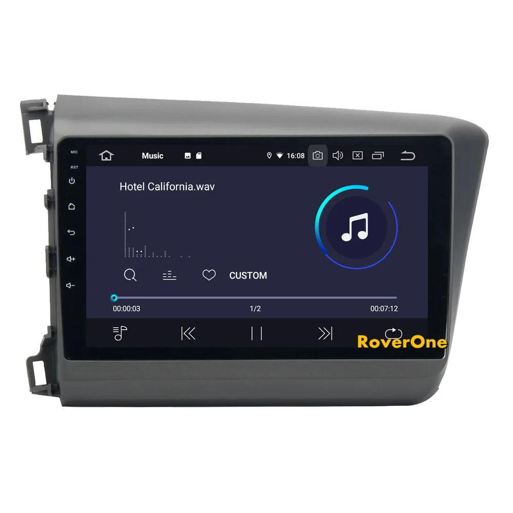 Best For Honda for Civic 2012-2014 Android 9.0 2G+16G Quad Core Autoradio Car Radio Stereo GPS Navigation Multimedia Player NO DVD 9