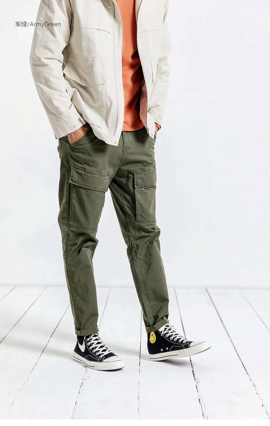 Повседневные мужские брюки SIMWOOD, демисезонный штаны в стиле «Хип-хоп», брюки длиной до щиколотки,, штаны батальных размеров, 190057