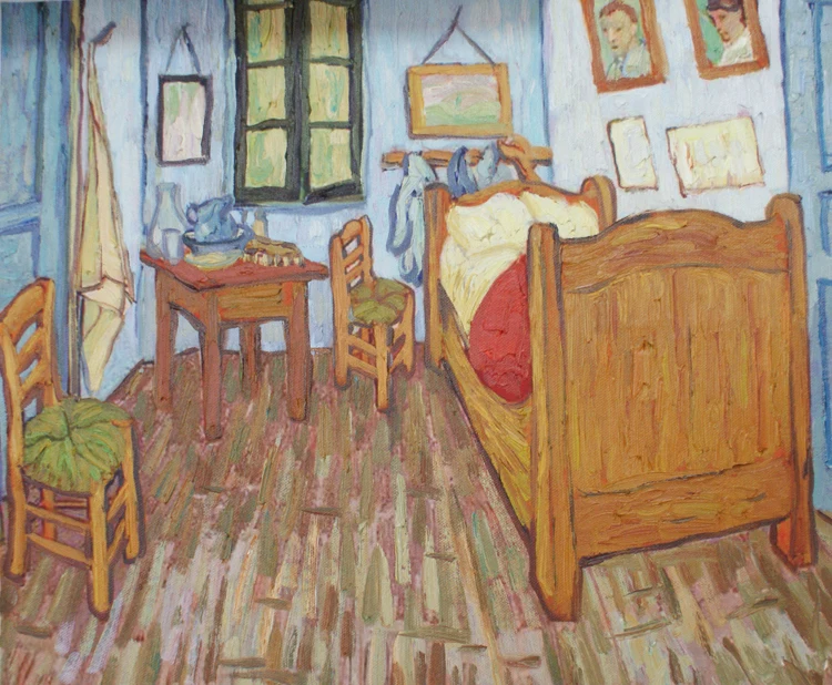 

canvas paintings frameless landscape masterpiece reproduction The Bedroom at Arles, c.1887 By: Vincent van Gogh