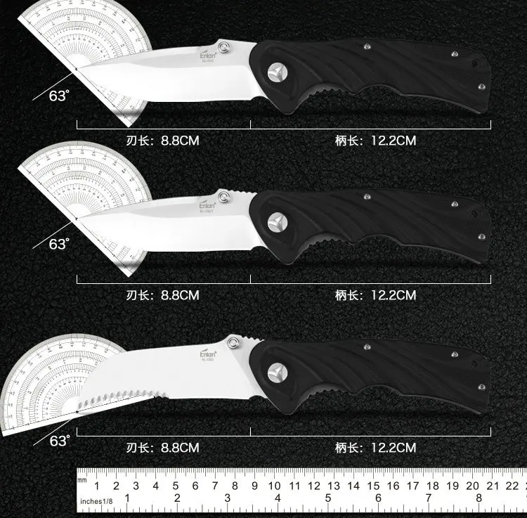ENLAN складной нож 8cr13mov сталь атласное лезвие, G10 ручка карманные ножи для кемпинга охоты EDC подарок открытый инструмент дропшиппинг
