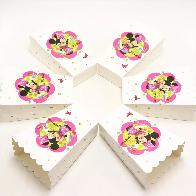 Disney Minne Mickey Mouse Theme Paper Popcorn Box Wedding Kids