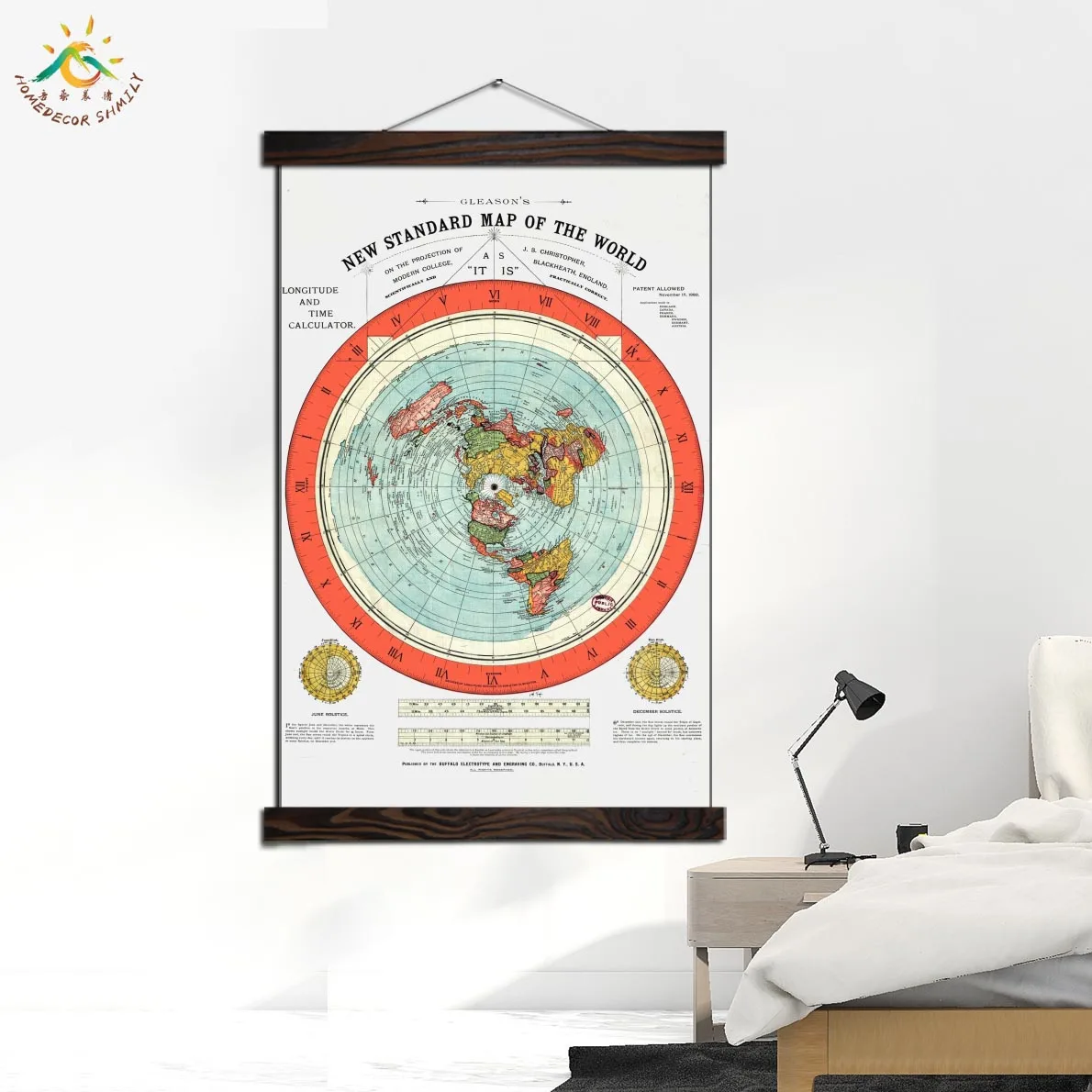 The Plete Flat World Map Circle искусство картинки на стену Art Canvas живопись поп арт стена
