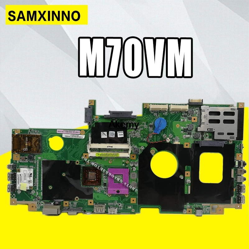 

M70VM Laptop motherboard for ASUS M70VM M70VN M70V Test original mainboard PM45 Support for plug-in independent 1G graphics card