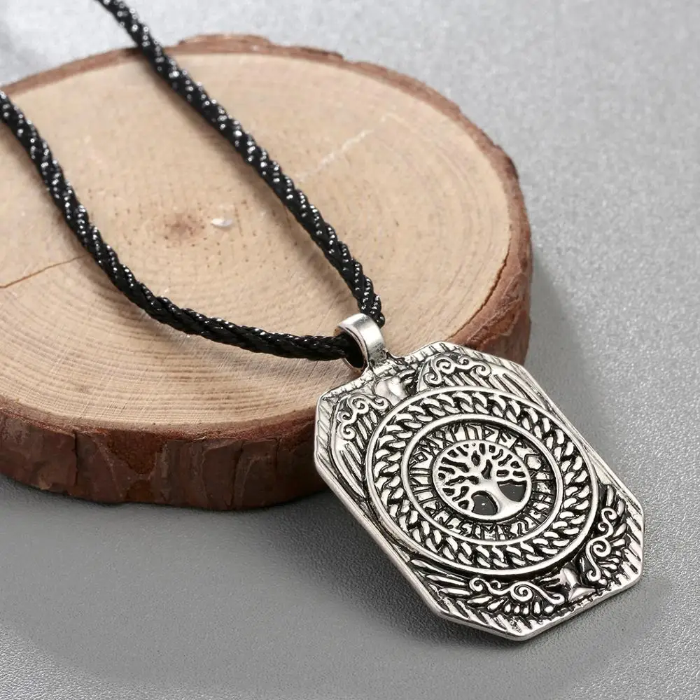 Chereda Valknut Vikings амулет кулон для мужчин ожерелье легендарное повседневное древо