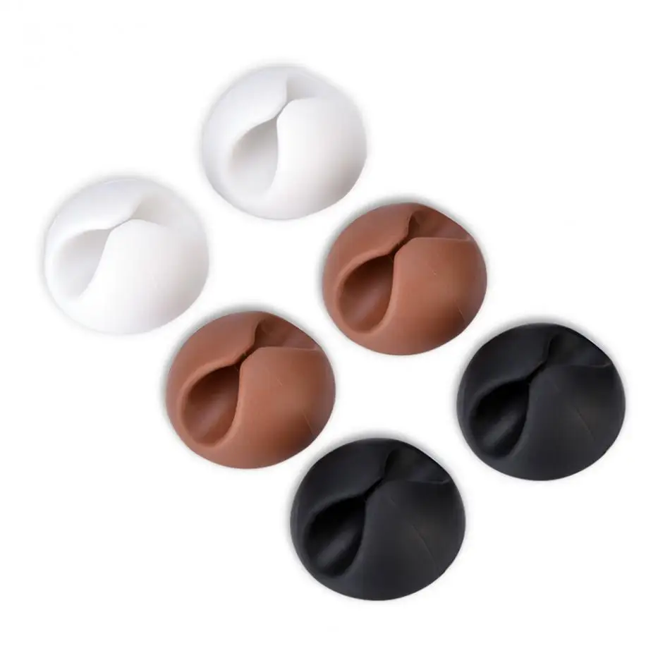 

6pcs/set Universal Office Cable Clips Desktop Cord Holder Cable Organizer