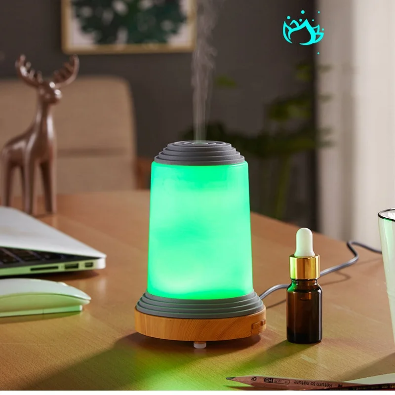 

GRTCO Electric Aromatherapy Ultrasonic Humidifier Essential Oil Aroma Diffuser Led Wood Grain Mist Maker Fogger Air Humidifier
