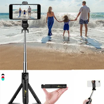 

Foldable Tripod Mirror Reflex Selfie Stick Button Wireless Follow Focus For Huawei iPhone X Extendable Defense Manual Stabilizer