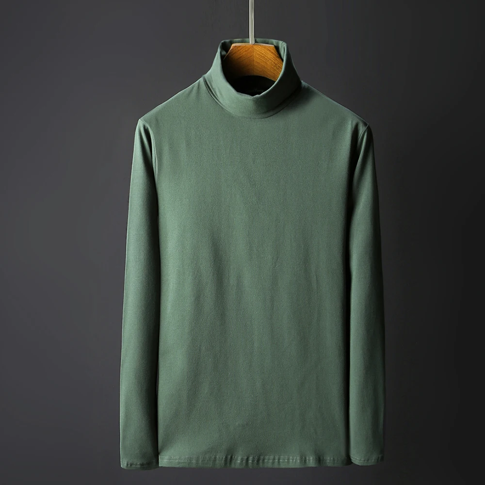 Under shirt England Style turtleneck men's Sweters gentleman winter Slim Pullover Warm shirt Cotton T-shirts thermal underwear (12)