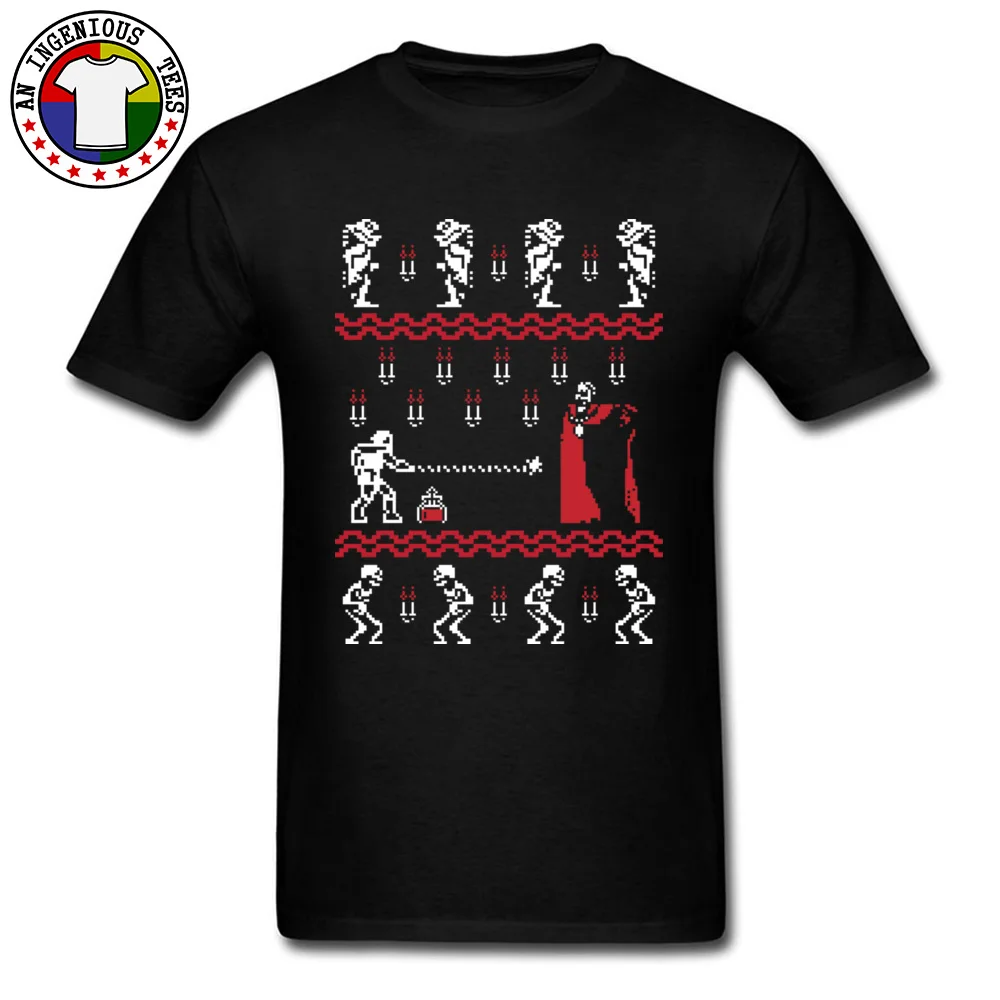 Christmasvania T Shirt Design Short Sleeve Slim Fit Round Neck Cotton Tops Shirt Casual T-shirts for Men Summer Christmasvania black