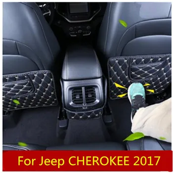

For Jeep Compass CHEROKEE RENEGADE GRAND COMMANDER Kickboard Interior Refit Armrest Box Rear Seat Kick Pad CarStyling car covers