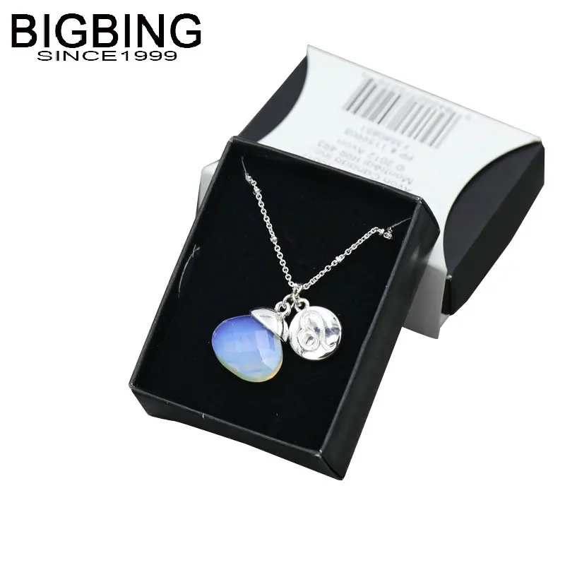 

S072 BIGBING fashion jewelry silver chain crystal pendant necklace fashion necklace jewelry wholesale jewelry nickel free