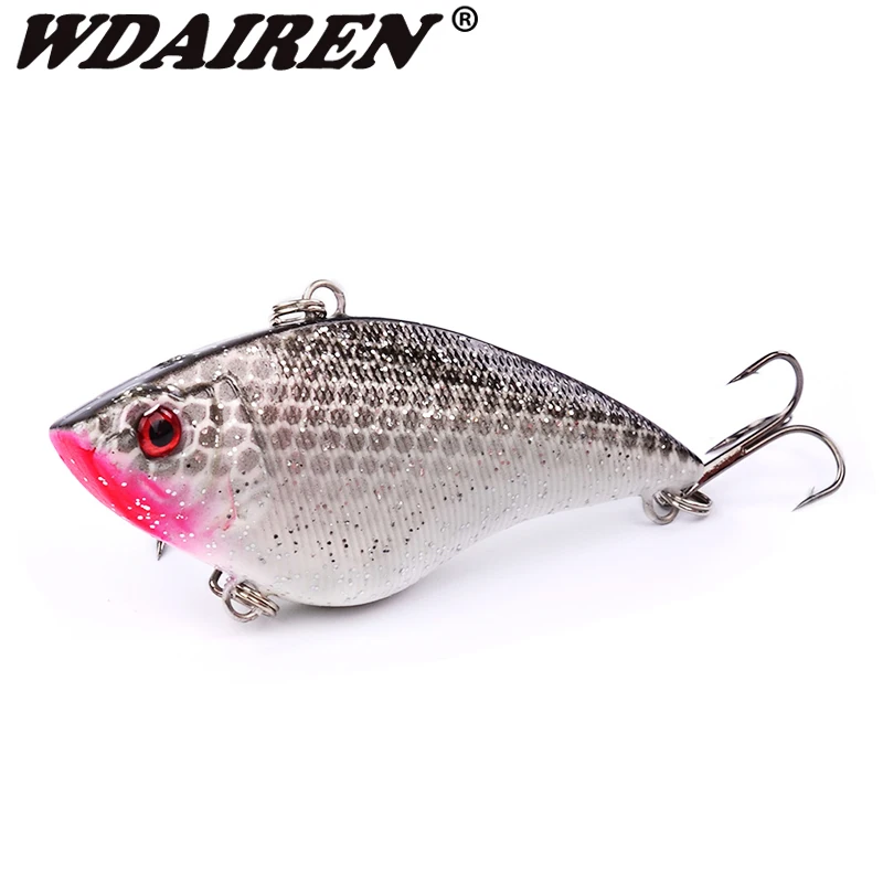 

1Pcs Bright Colorful Hard Bait 7.2cm/17g Minnow Fishing Lures VIB Tackle 3D Fish Eyes Hooks diving perch wobbler fishing baits