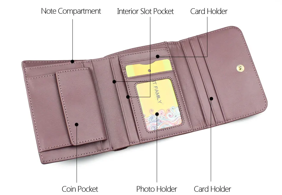 Модные женские туфли кошелек короткая 3 раза из натуральной кожи женский портмоне держатель для карт высокое качество кожа бумажник Для женщин маленький кошелек