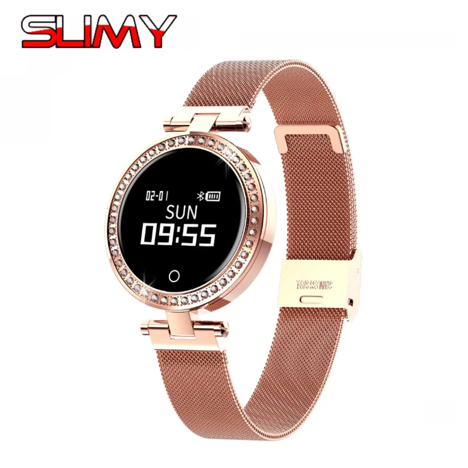 

Slimy IP68 Waterproof Smart Watch Pedometer Heart Rate Smartwatch Women Female Gift Android Reloj Mujer Relogio Feminino Clocks
