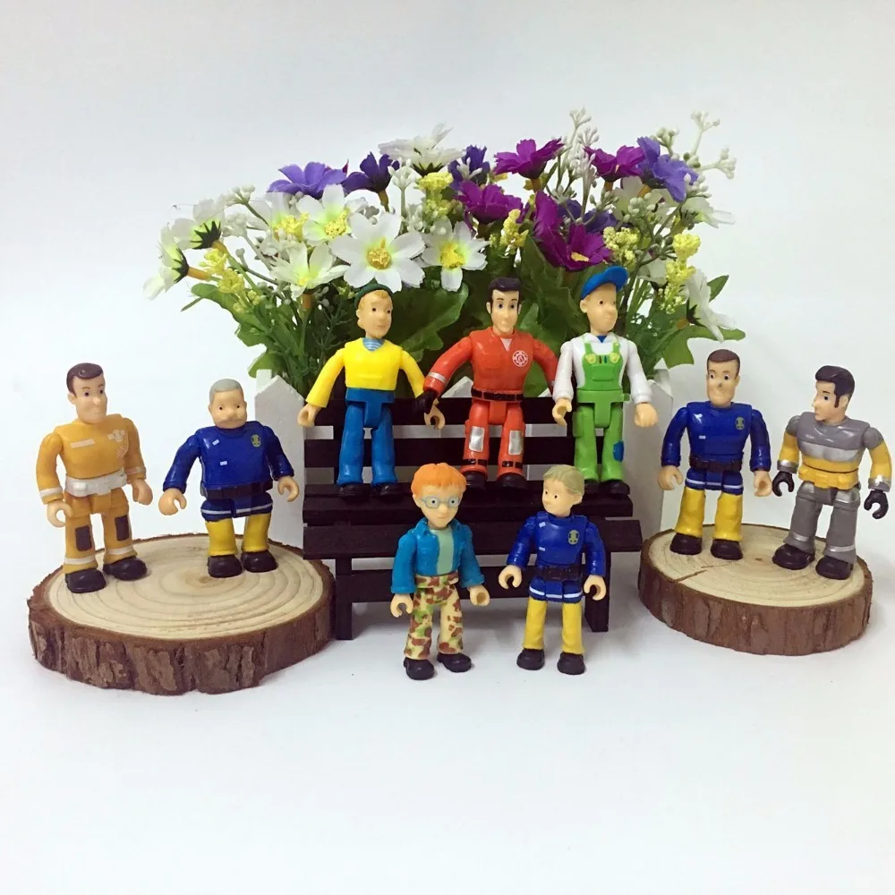 

Random 6pcs/lot joint movable Fireman Sam action PVC figure toy
