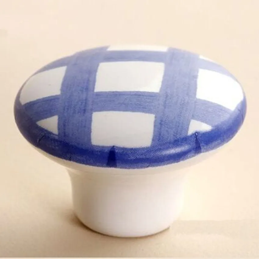 white blue modern fashion furniture knob white ceramic drawer