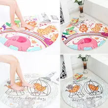 Круглая форма нескользящий мультфильм печать ковер детский игровой коврик для спальни домашний декор