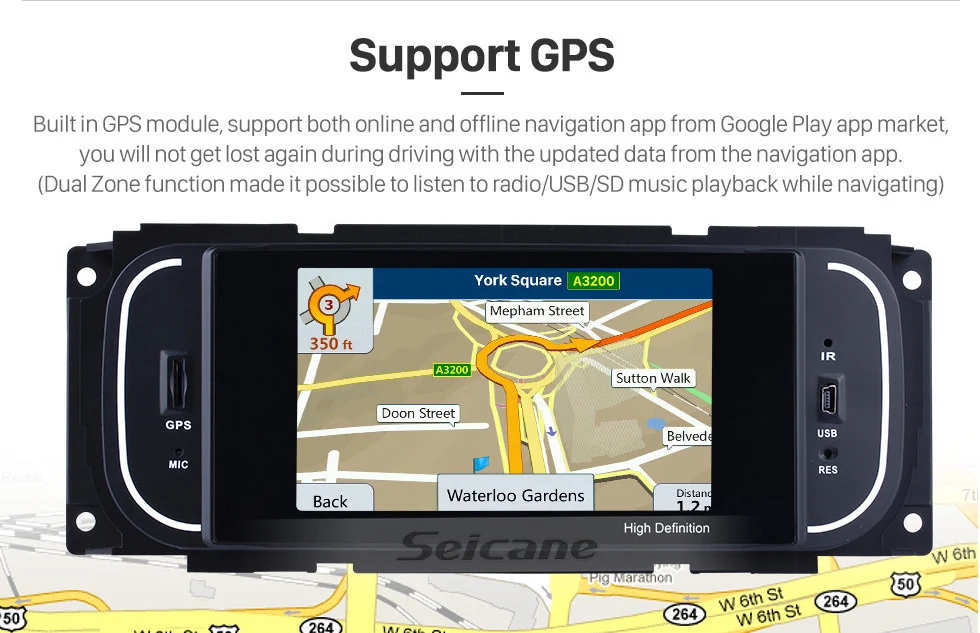 Seicane Android 8,1 5 дюймов Автомобильный Радио Стерео Navi gps блок плеер для 2001 2002 2003 2004 2005 2006 2007 Chrysler 300 м герметизирующая ptfe-лента для крейсер скейтборд