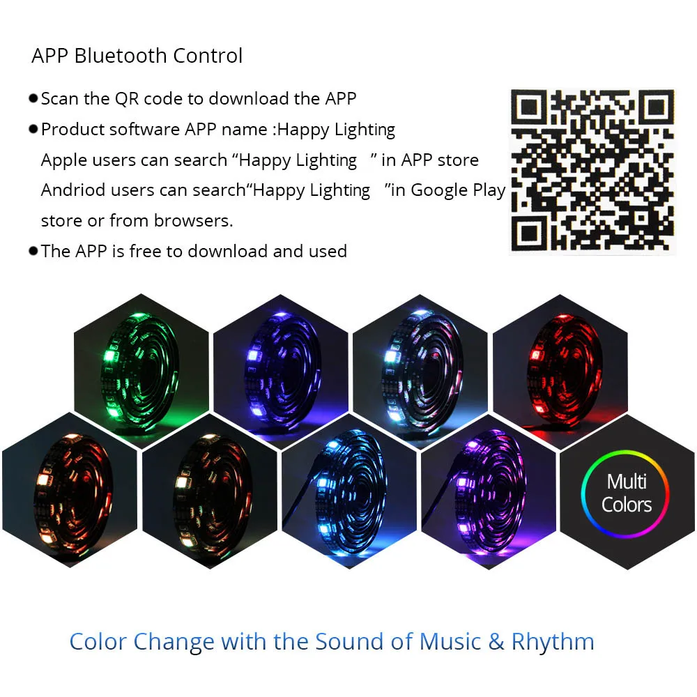 17Key беспроводной USB светодиодный полосы 5050 RGB 50 см 1 м 2 м Bluetooth APP Управление мини 3Key Управление; гибкий светодиодный свет фоновый свет