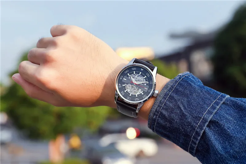 Ochстин автоматические часы для мужчин подарок аналоговые водонепроницаемые мужские часы s спортивные наручные часы Скелет Роскошные Montre Homme Часы мужские